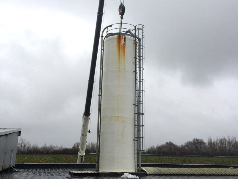 Demontage Polyester Silo West Vlaanderen  1