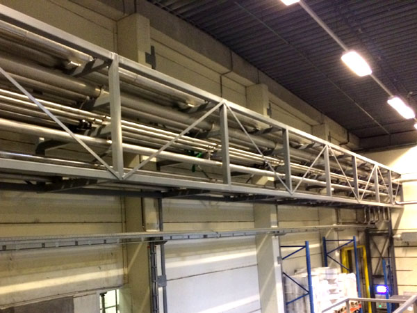 Pipe rack / buizenrek / pijpenrek West Vlaanderen - Gespoten Buizenrek 24 meter